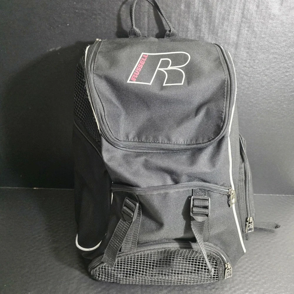 Russell‎ Athletic Black Basketball Soccer Ball Carrying Backpack